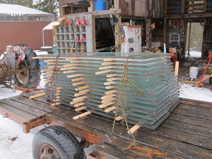 Half the glass panels await delivery to the Pearl